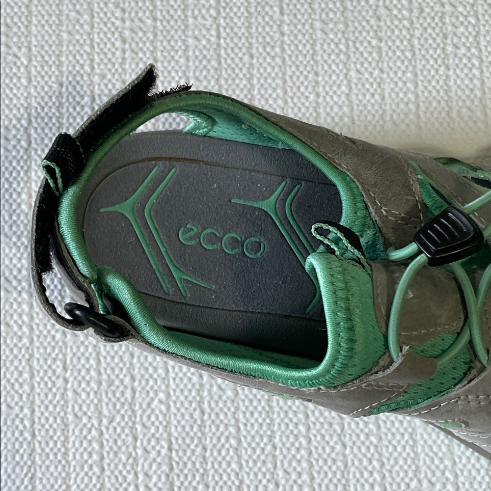 Ecco Mint And Gray Adventure Opened Back Sandals - image 4